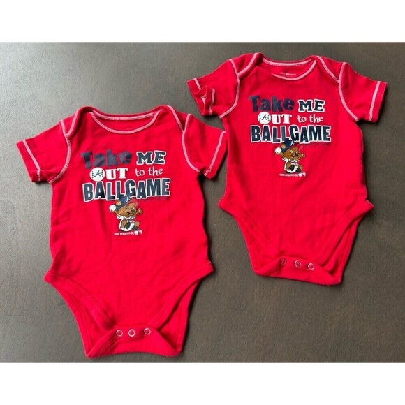 Genuine Merchandise - baby bodysuit take me out to the ball game 6-9 months red - Picture 7 of 7